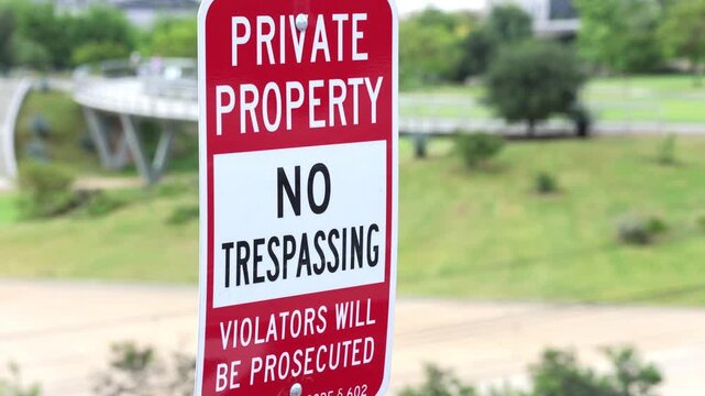 Generic Private Property No Trespassing Sign