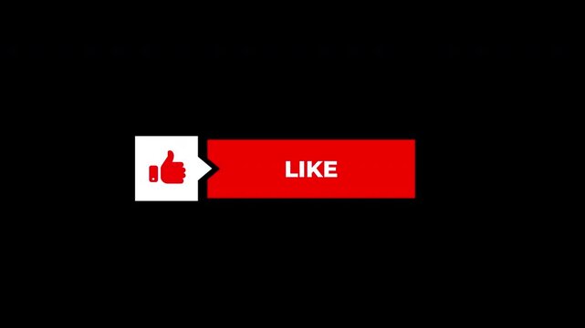 Animated hit like button icon loop on alpha channel