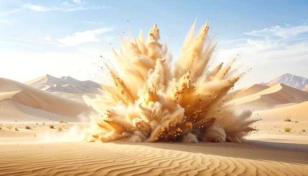 A massive explosion occurs in a desert landscape (4)