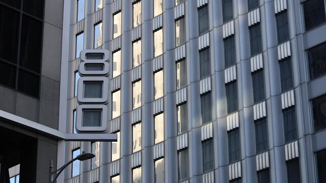 Downtown Building With 800 Address Signage