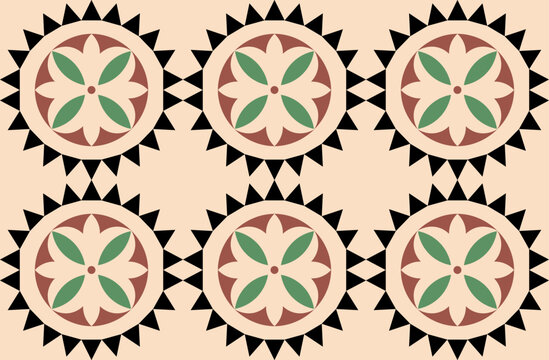 Dual of a mosaic based on decorative patterns 