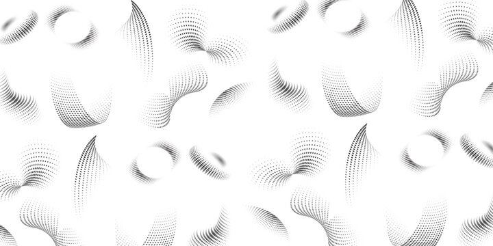 halftone circular dotted frame set. circle dots isolated on white background.