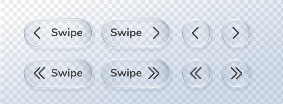 3D glassmorphism icon for swipe up arrow button. A sleek UI element for interface navigation, featuring glossy texture, blur, and subtle light effects on a minimal background. Perfect for modern apps
