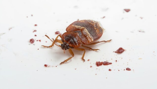 Dead bug on a white surface