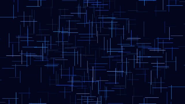Animated blue glowing lines and streaks drift across a dark background, creating a futuristic technology and data network atmosphere for digital interfaces and overlays