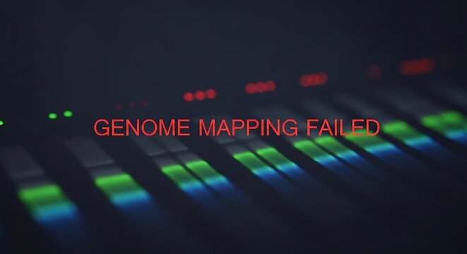 Genome mapping failed on genetic sequencer display with sequencer technology research analysis