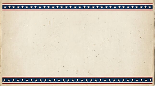 vintage parchment paper with red and blue striped borders illustration