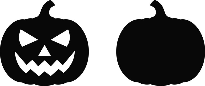 Halloween pumpkin silhouette 
