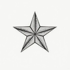 Fototapeta premium silver christmas star silver star on white background silver star on white