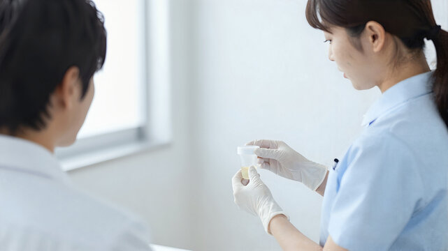 Urine Sample Handling in Medical Laboratory