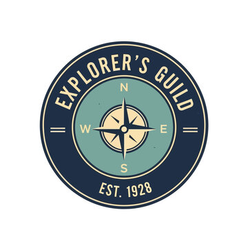 Explorers Guild Compass Emblem Est 1928.
