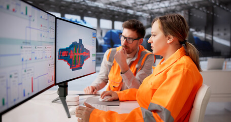 Power Plant Technician Oversees Gas Turbine Efficiency © Andrey Popov