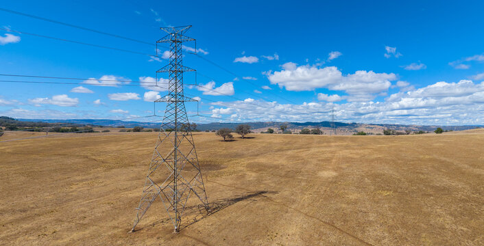 Power Pylons from the Sapphire Wind Farm