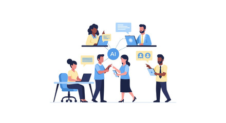 Fototapeta premium People working in office space.