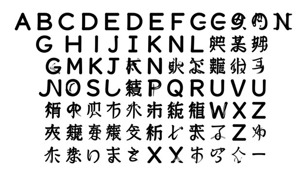 A large collection of letters and foreign script characters
