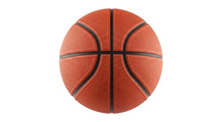 Obraz premium Red basketball with black lines on isolated background