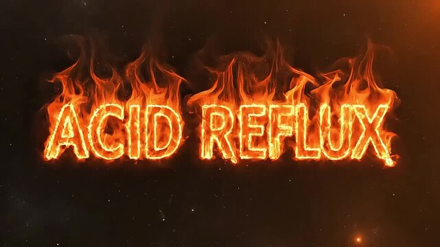 Abstract Acid Reflux Fire Stroke Typography &ndash; Artistic Medical Concept Animation
