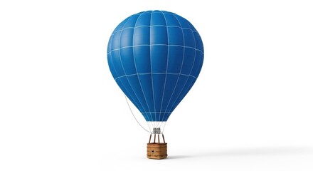 Fototapeta premium Blue hot air balloon floating in the air