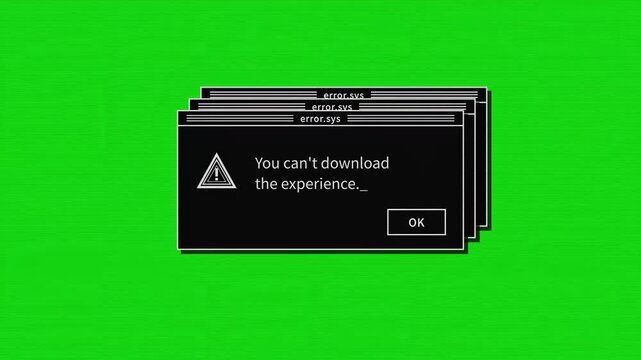 Digital Warning A Glitched Pop-Up Window Signifies a Failed Download or System Error Message