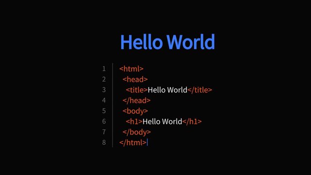 Visual Representation of Fundamental HTML Structure for Displaying Initial Web Page Content in a Programming Environment