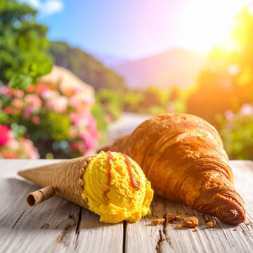 croissant on the table