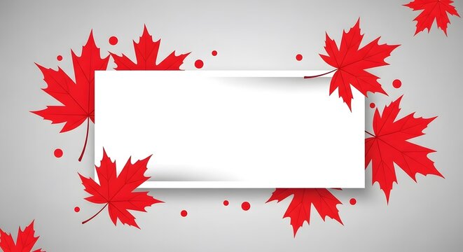 Canada day frame festive maple leaf border for patriotic celebrations designs