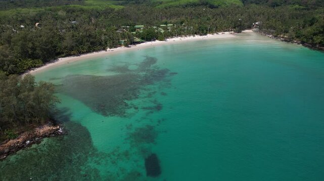 Peaceful Atmosphere Of Klong Hin Beach In Koh Kood (Koh Kut) Trat Province, Thailand. Aerial Shot