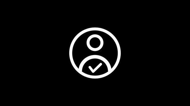 Minimalist animated play pause symbol on black background loop seamless motion