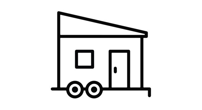 Small mobile home or trailer house