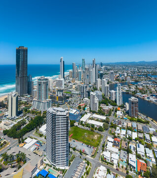 Aerial view of Surfers Paradise on the Gold Coast