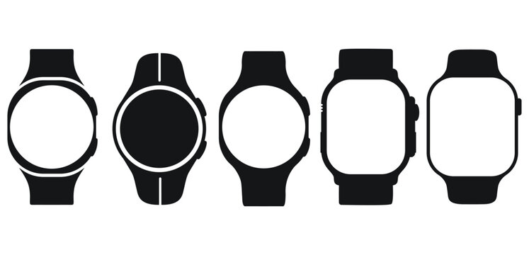 Watch Screen Frame, modern watch screen mockup set template