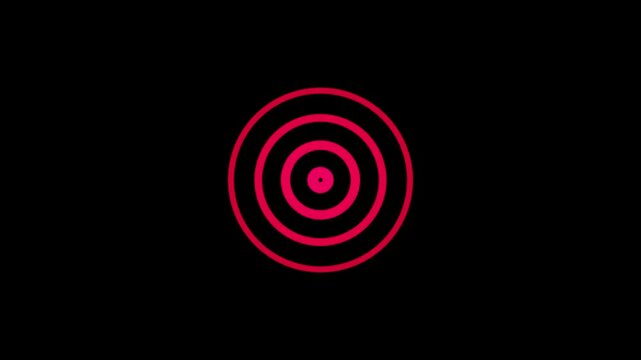 red target on black background