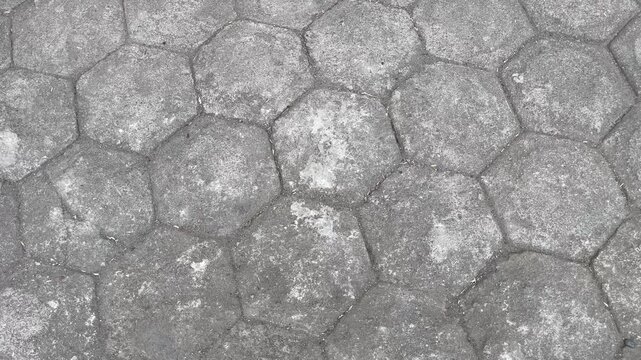 Rustic Hexagonal Pavement Texture with Gritty Surface