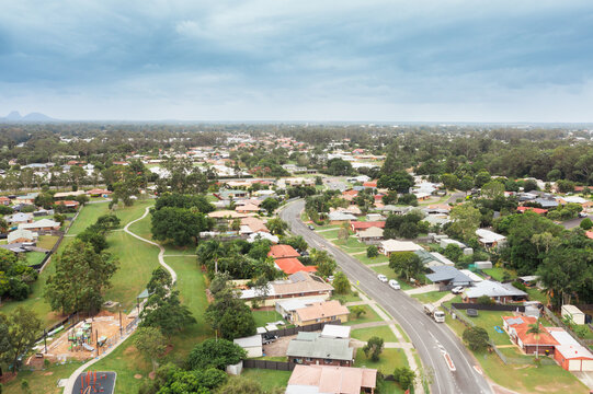 aerial view of Moreton Bay suburbs