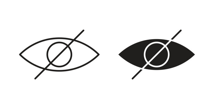 Sensitive content icon in black color. Vector icons on white background