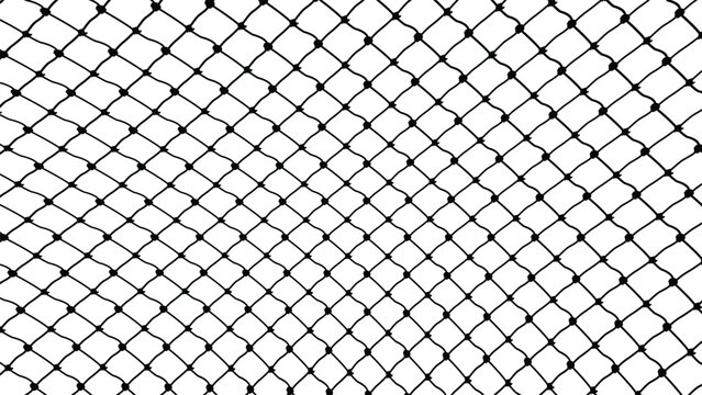 minimalist black fishing net mesh pattern on white background vector