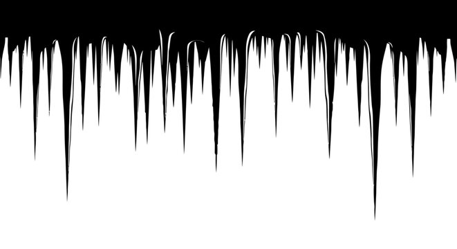 Dripping black paint on white background abstract expressionist art style melancholic mood