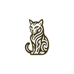 Obraz premium Tribal Cat Logo