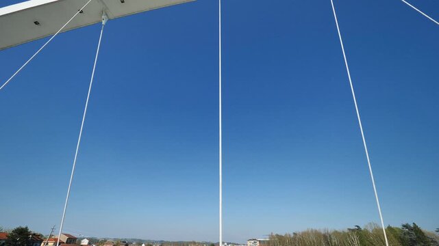 Richard Meier bridg on Tanaro river, Piedmont, Italy