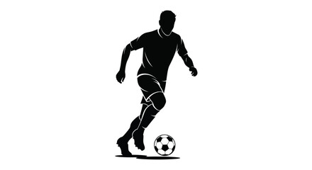 Obraz premium Soccer player kicking ball with feet.