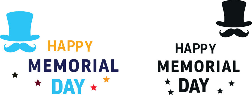 Happy memorial day illustration festive design for remembering and honoring heroes
