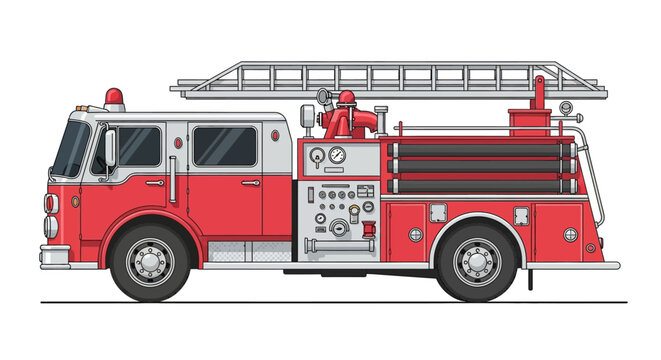 Fire Truck Emergency Response Vehicle.