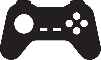 Gaming controller, gamepad icon, black silhouette, video game controller, gaming remote © Vector Hause