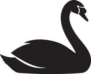 Black swan silhouette, animal icon, bird symbol, vector illustration © Vector Hause