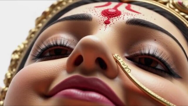 close-up of maa laxmi face 