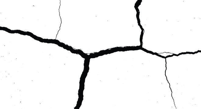 Cracked Asphalt Surface Close-up