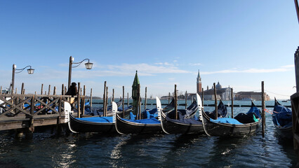 Obraz premium View of Giudecca Canal, in Venice, Italy.