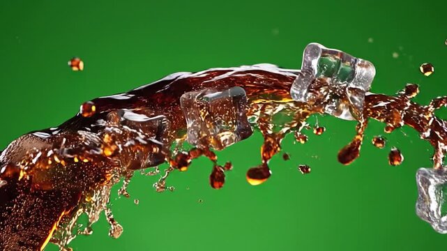 Realistic coda Splash Motion on Green Screen background