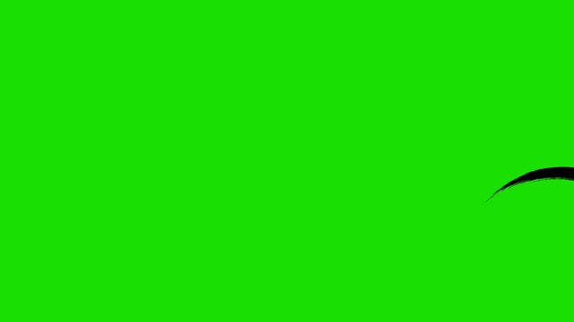 Arrow Curved line illustration on a green screen background, perfect for motion graphics and visual effects