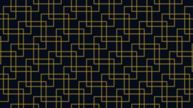 Abstract footage of glowing blue geometric lattice lines on a dark background, creating a modern tech wallpaper look with repeating shapes and smooth motion